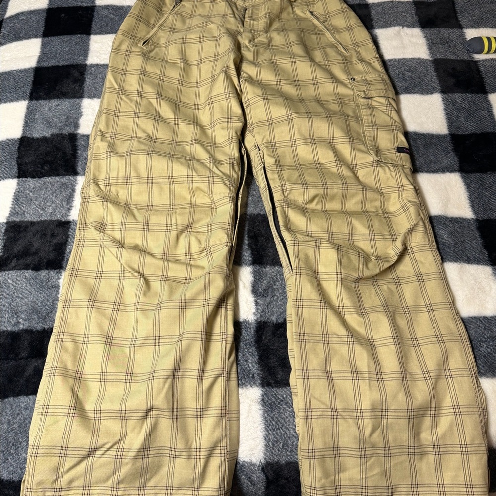 Body Glove Tan Plaid Ski Pants - 32” inseam